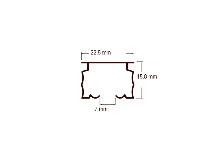 TOSO ND Skinne, Sølv pris pr meter 