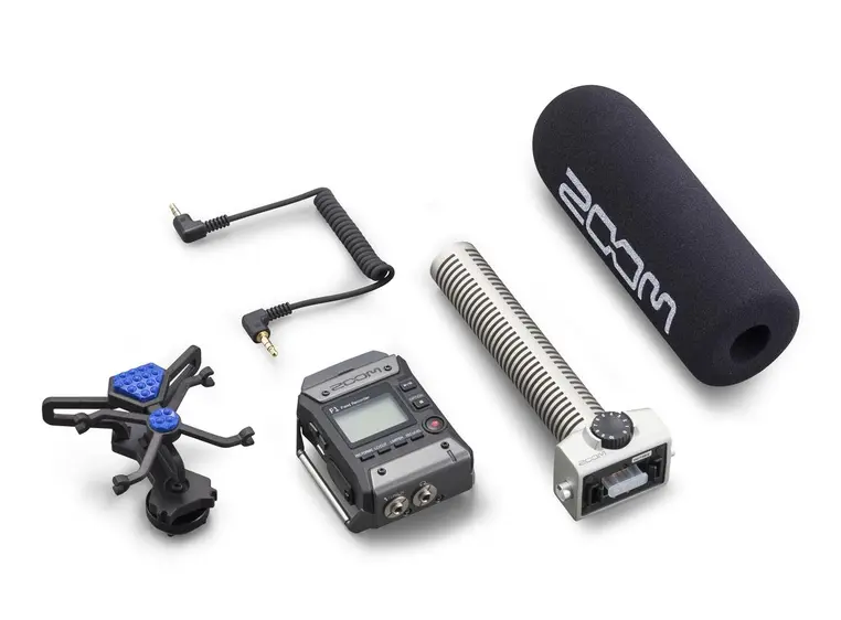 Zoom F1-SP Field Recorder Shotgun Mic Pack 