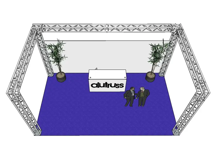 ALUTRUSS Truss set QUADLOCK 6082 U-Figure 7x4x3.5m (WxDxH) 