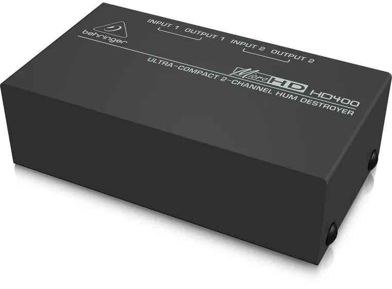 Behringer HD400 MICROHD Ultra-kompakt 2-kanals hum destroyer 