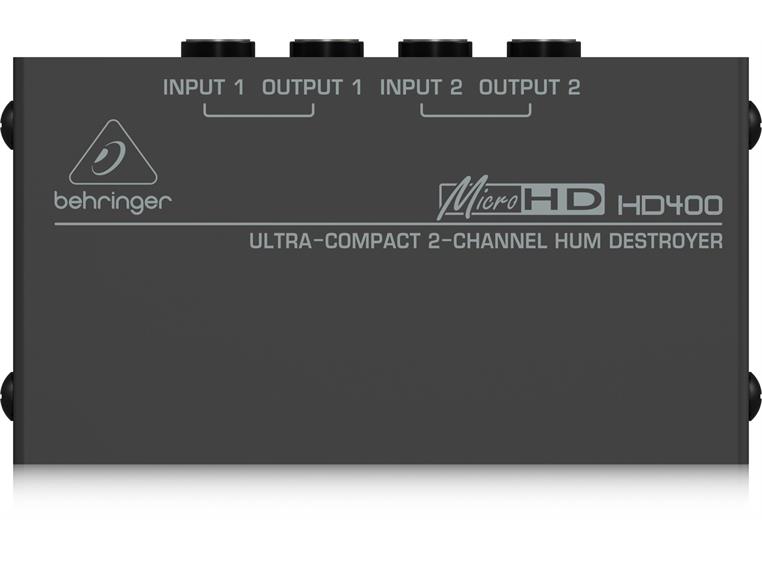 Behringer HD400 MICROHD Ultra-kompakt 2-kanals hum destroyer