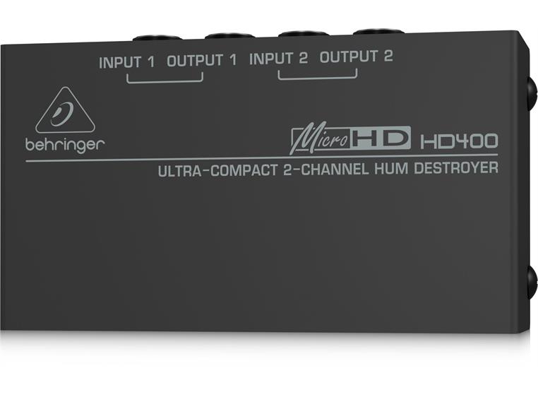 Behringer HD400 MICROHD Ultra-kompakt 2-kanals hum destroyer