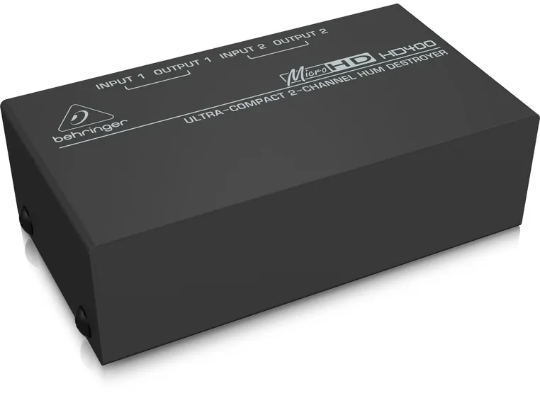 Behringer HD400 MICROHD Ultra-kompakt 2-kanals hum destroyer 