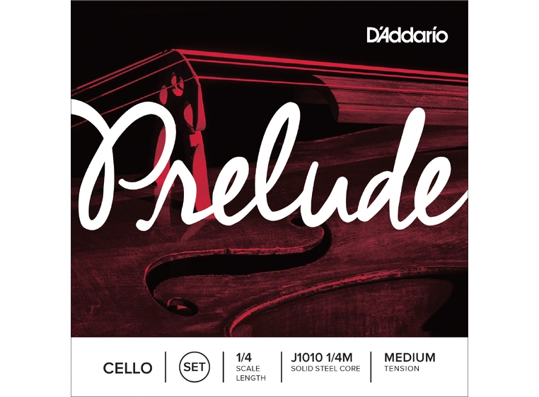 D'Addario J1010 1/4M Cello Strings Prelude Set 1/4 Medium Tension 