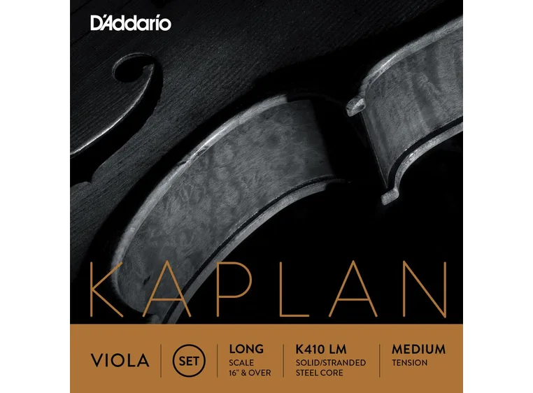 D'Addario K410LM Viola Strings Kaplan Forza Set Long Medium Tension 