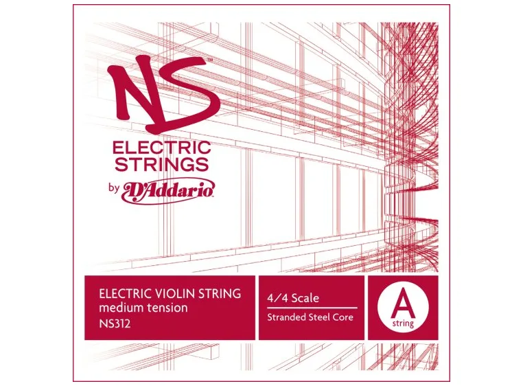 D'Addario NS312 Electric Violin String NS Electric A 12.7 
