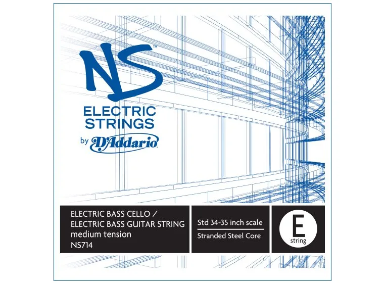 D'Addario NS714 E Bass Cello String NS Electric E 35.5 