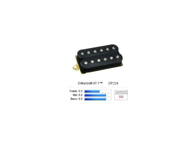 DiMarzio DP224FBK Pickup Humbucker AT-1/Bridge F-Spaced Black 