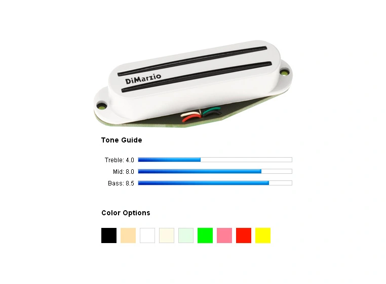 DiMarzio DP226W Pickup Strat BC-2/Bridge White 
