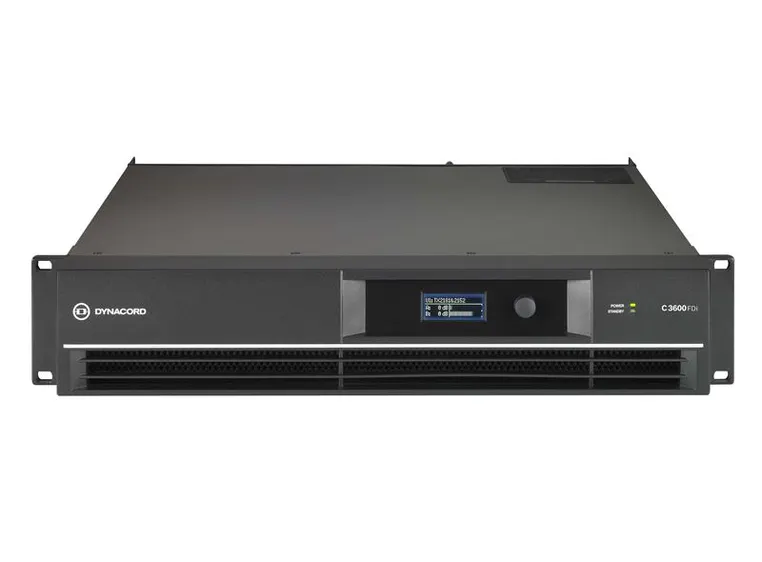 Dynacord C3600FDI Forsterker DSP 2x1800W 4ohm 2U Inst, 2xLavOhm eller 2x100V 