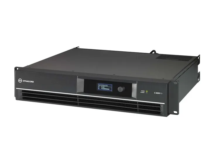 Dynacord C3600FDI Forsterker DSP 2x1800W 4ohm 2U Inst, 2xLavOhm eller 2x100V 