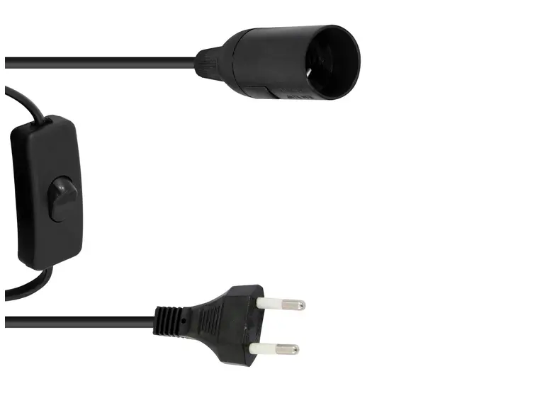 EUROLITE E-27 Socket Power Cable, Plug, Switch 