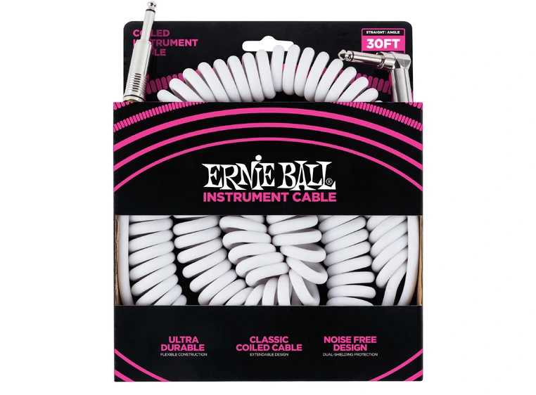 Ernie Ball EB-6045 Coil Cable 20" SA White 