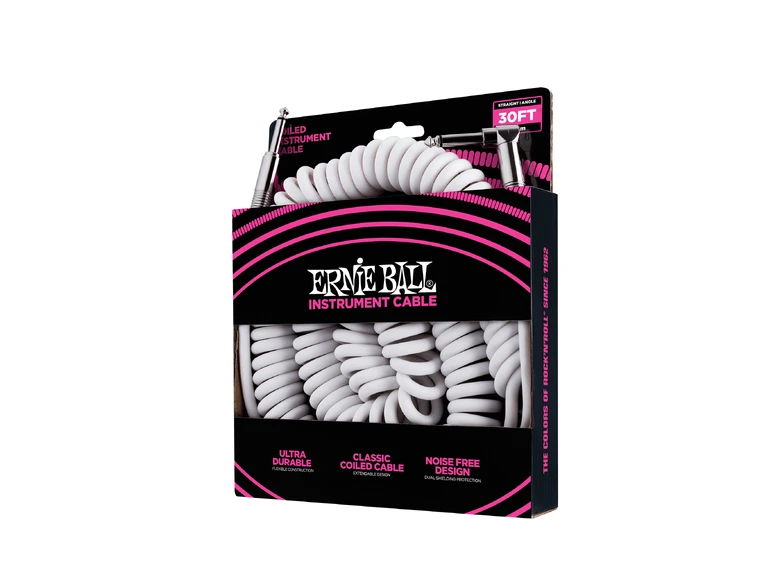 Ernie Ball EB-6045 Coil Cable 20" SA White 