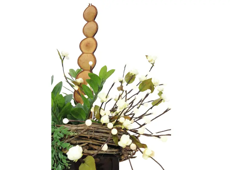 Europalms Camellia bow, with LEDs white, 50cm 