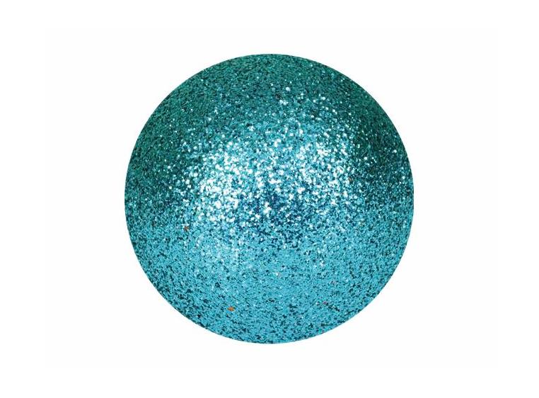Europalms Deco Ball 3,5cm, turquoise glitter 48x