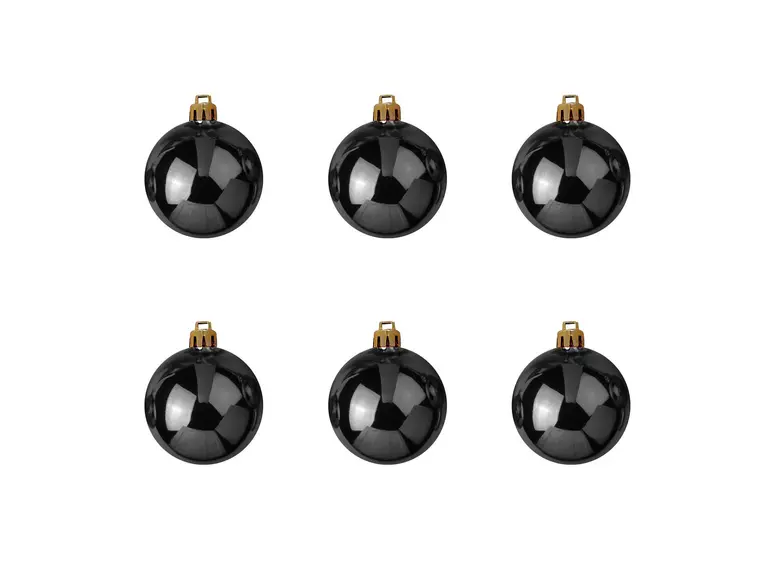 Europalms Deco Ball 7cm, black 6x 