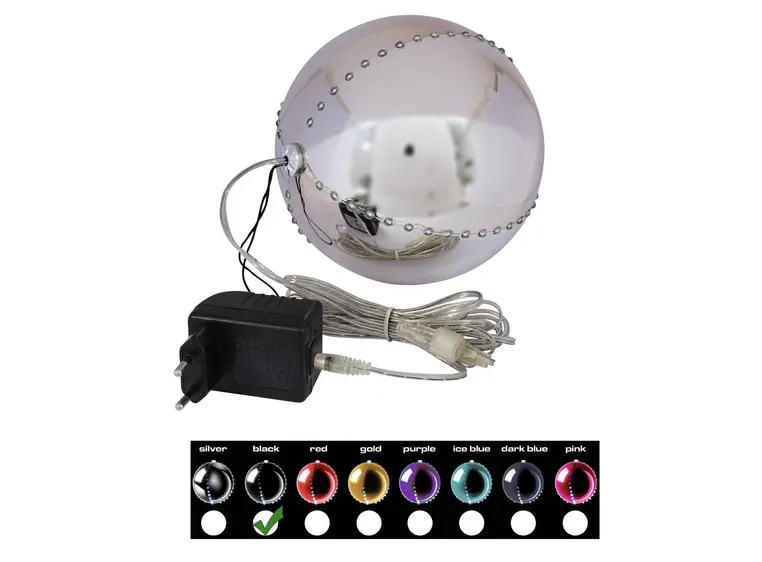 Europalms LED Snowball 15cm, black 