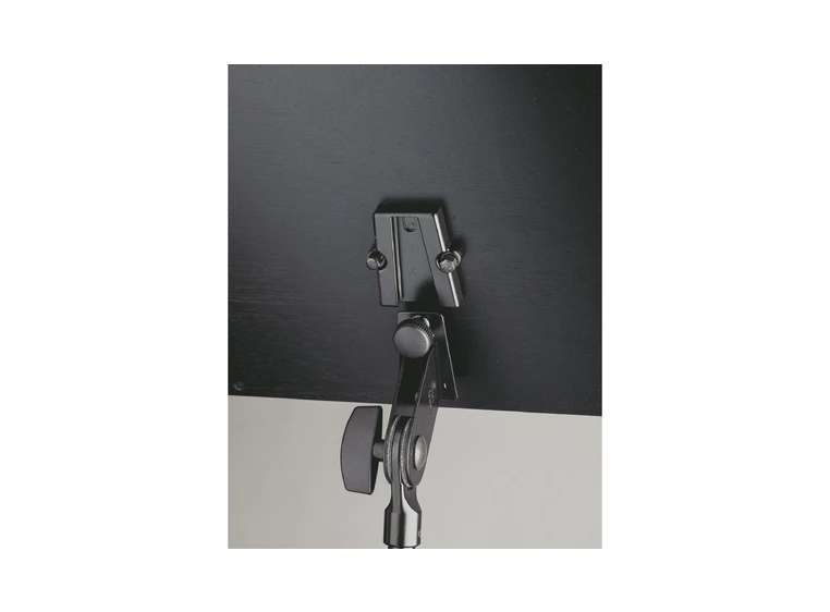 K&M 11831 Orchestra music stand chrome stand with walnut wooden desk 