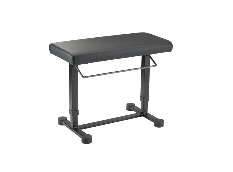 K&M 14080 Pianobenk, imitert skinn, Sort 
