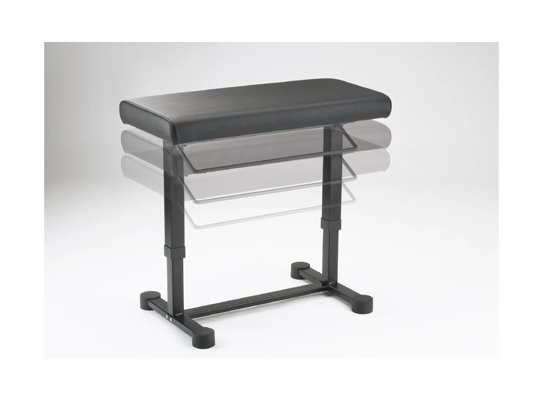 K&M 14080 Pianobenk, imitert skinn, Sort 