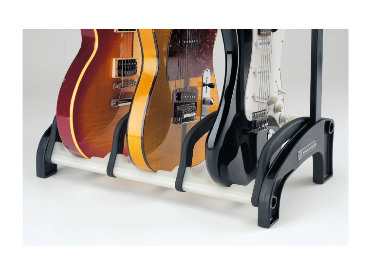 K&M 17513 Guardian 3 gitarstativ for 3 Sort/gjennomsiktig 