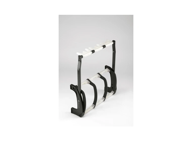 K&M 17513 Guardian 3 gitarstativ for 3 Sort/gjennomsiktig 