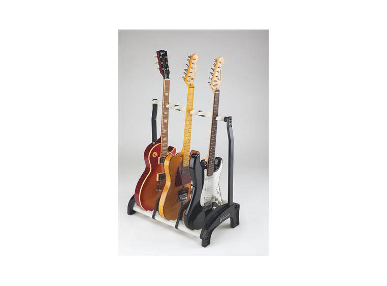 K&M 17513 Three guitar stand Guardian 3 black with translucent support elements