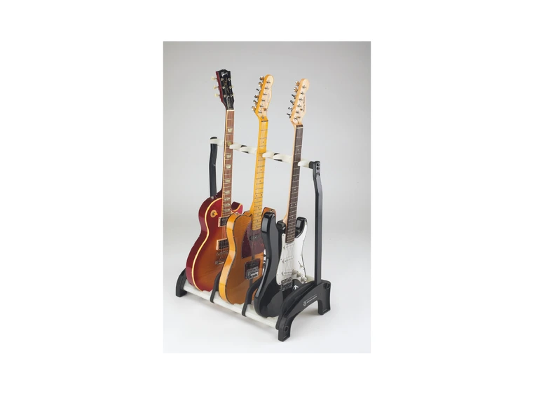 K&M 17513 Three guitar stand Guardian 3 black with translucent support elements 