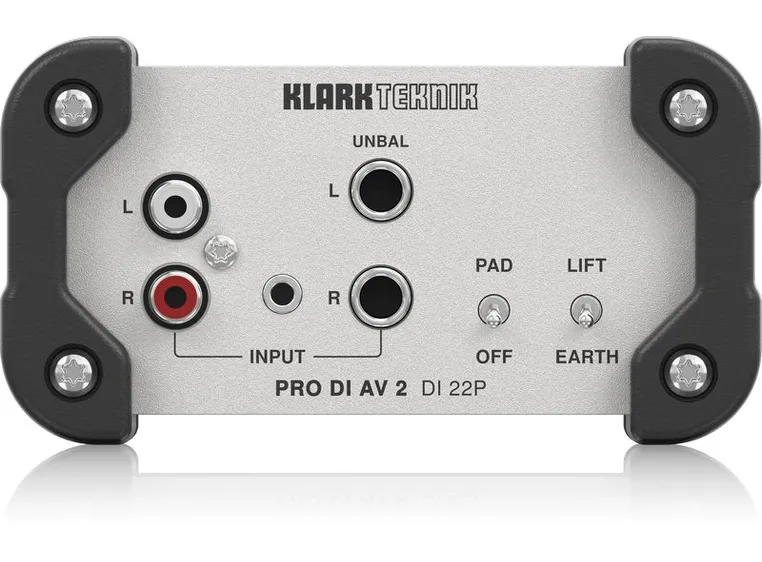 Klark Teknik DI-22P PRO DI AV 2 Passive Stereo DI, w/ Midas Transformer 