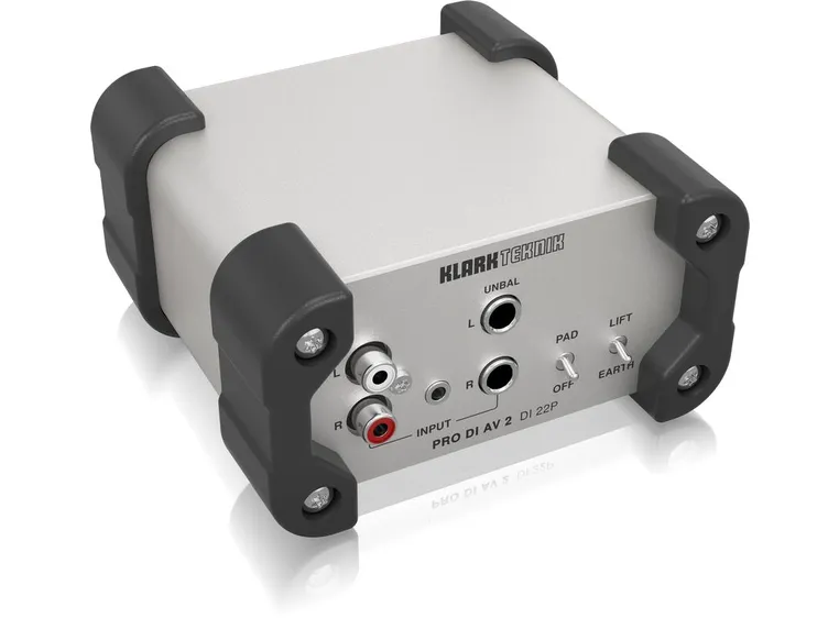 Klark Teknik DI-22P PRO DI AV 2 Passive Stereo DI, w/ Midas Transformer 