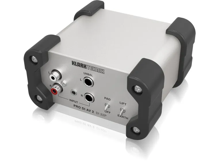 Klark Teknik DI-22P PRO DI AV 2 Passive Stereo DI, w/ Midas Transformer 