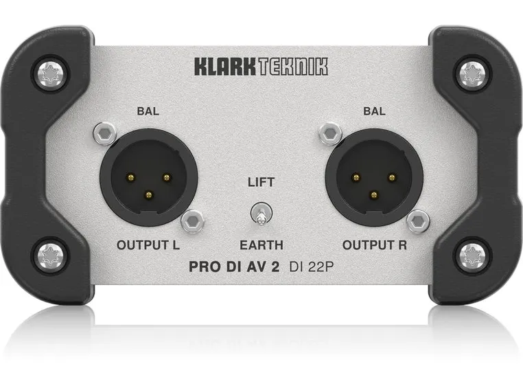 Klark Teknik DI-22P PRO DI AV 2 Passive Stereo DI, w/ Midas Transformer 