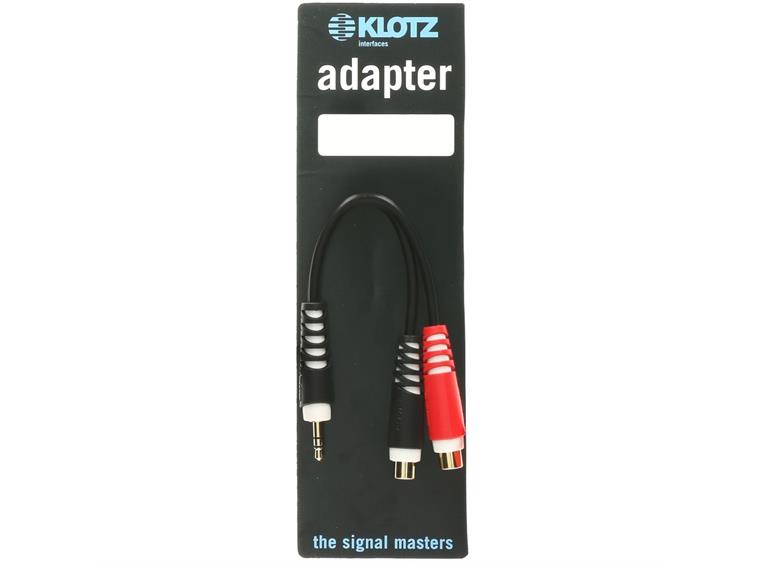 Klotz AYS-4 Y-Kabel Minijack Stereo han til 2x Phono RCA 0,2m