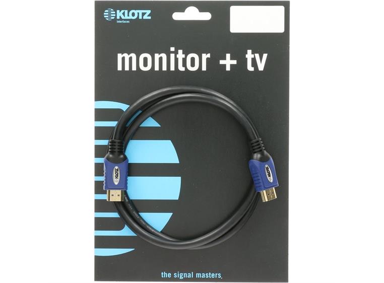 Klotz HA-HA-H05 HDMI high speed cable with gold-plated contacts 5m