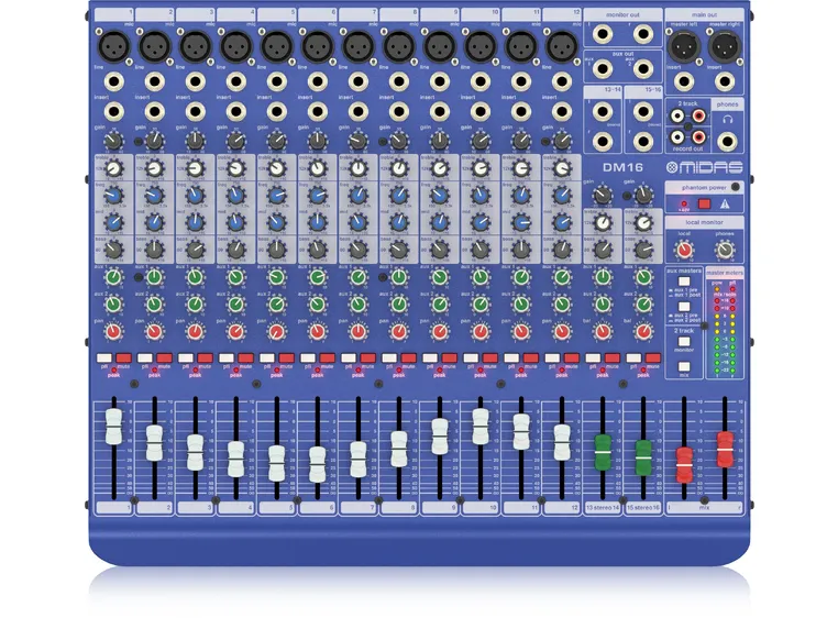 Midas DM16 16 Input Analogue Live and Studio Mixer with Midas Preamps 