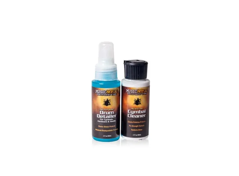 Music Nomad MN117 Drum & Cymbal TestPack Drum Detailer & Cymbal Cleaner 2x60ml 