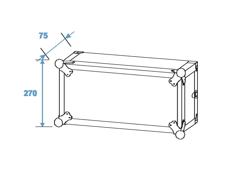 ROADINGER Effect rack CO DD, 5U, 40cm deep, black 