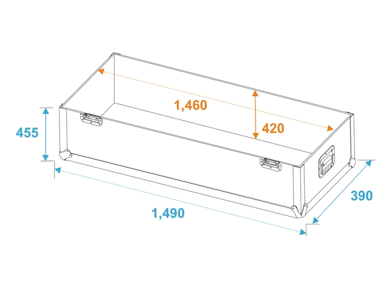 ROADINGER Flightcase 2x LCD ZL60 