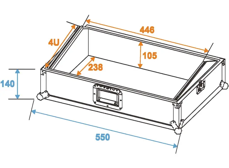 ROADINGER Mixer case Pro MCA-19, 4U, bk 