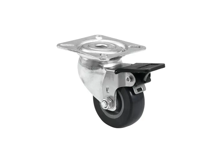 Roadinger Swivel Castor 50mm grey with brake 