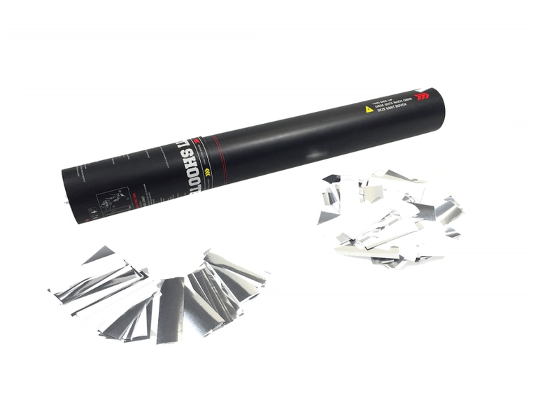 TCM FX Håndholdt Konfettikanon 28cm Hvit/Sølv 