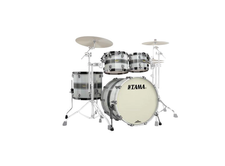 Tama MA42TZBNS-SSR SC Maple 4-shellkit (10,12,16,22),Silv.Snow Rc.Stripe 