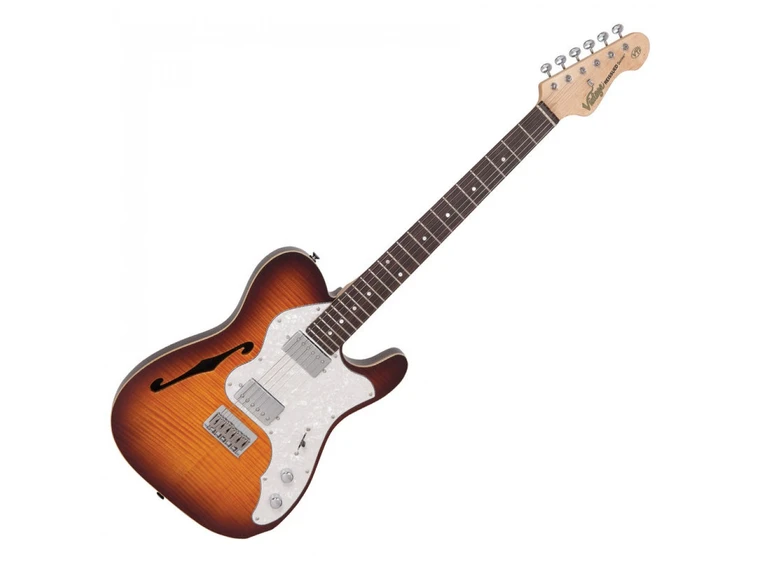 Vintage V72HFTB Flame Tobacco Burst 