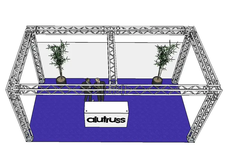 ALUTRUSS Truss set QUADLOCK 6082 Rectangle 7.71x4x3.5m (WxDxH) 