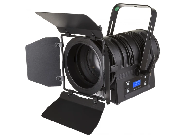 BRITEQ COB fresnell, 50W Sort, DMX, 3200K, manuell 10°- 50° zoom 
