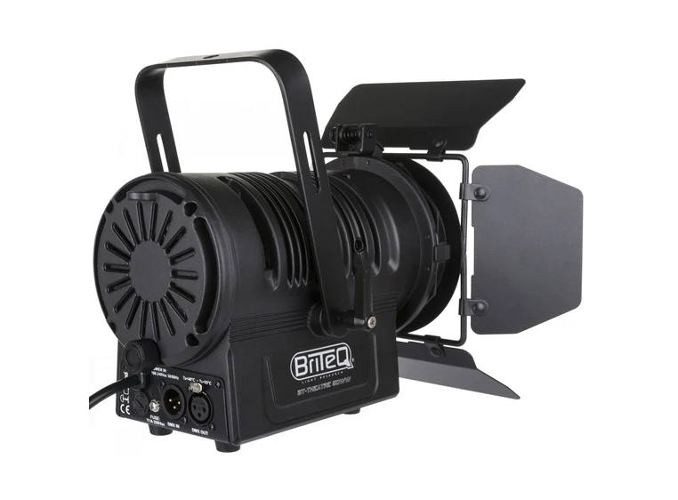 BRITEQ COB fresnell, 50W Sort, DMX, 3200K, manuell 10°- 50° zoom 