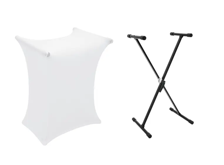 DIMAVERY Set SVT-1 Keyboard Stand Cover white 