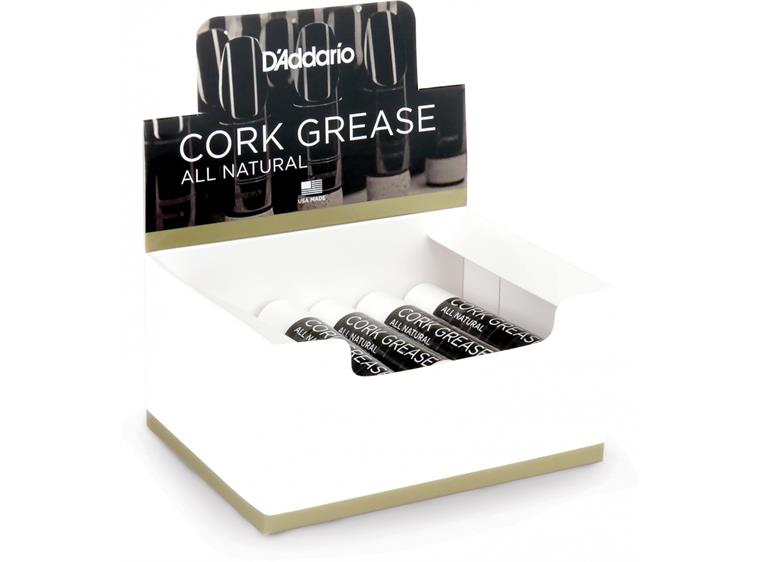 D'Addario DCRKGR12 Cork Grease All-Natural 12-Tube Display Box