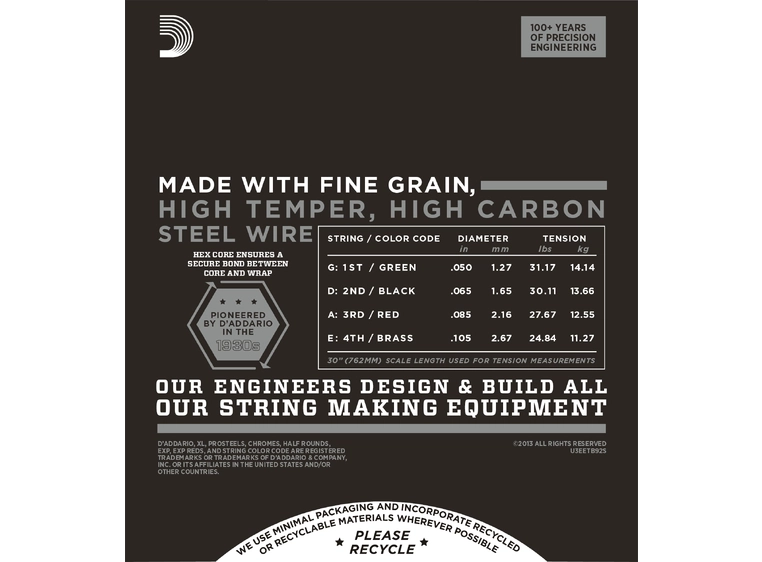 D'Addario ETB92S (050-105) 